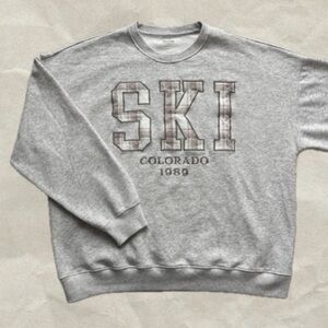 Hollister Gray SKI Colorado 1989 Sweatshirt
